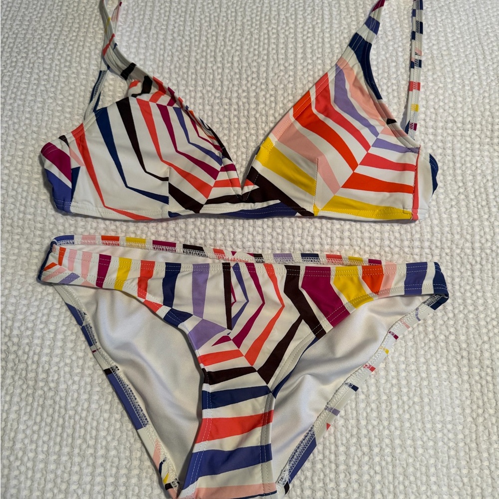 Kate Spade Multicolor Striped Bikini